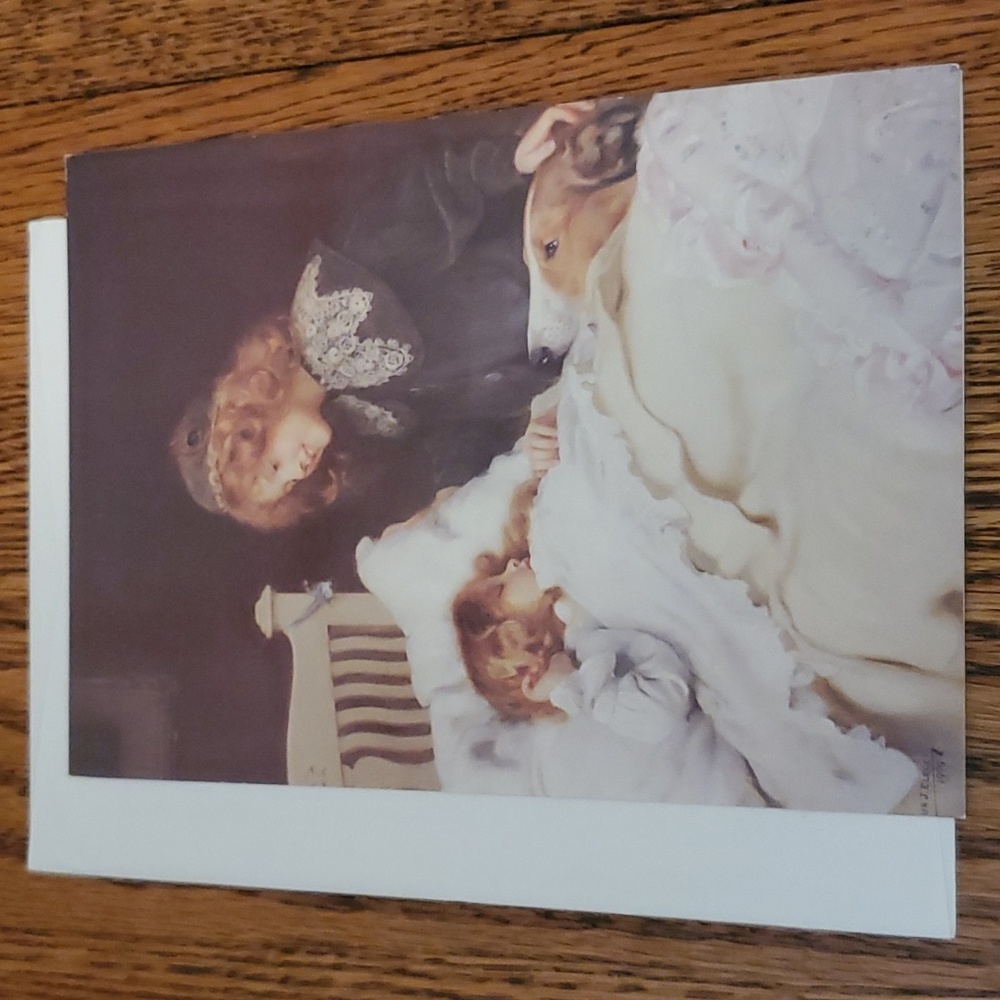 1980's Unused Victorian Greetings Card - Sweet Slumber - Card w/envelope